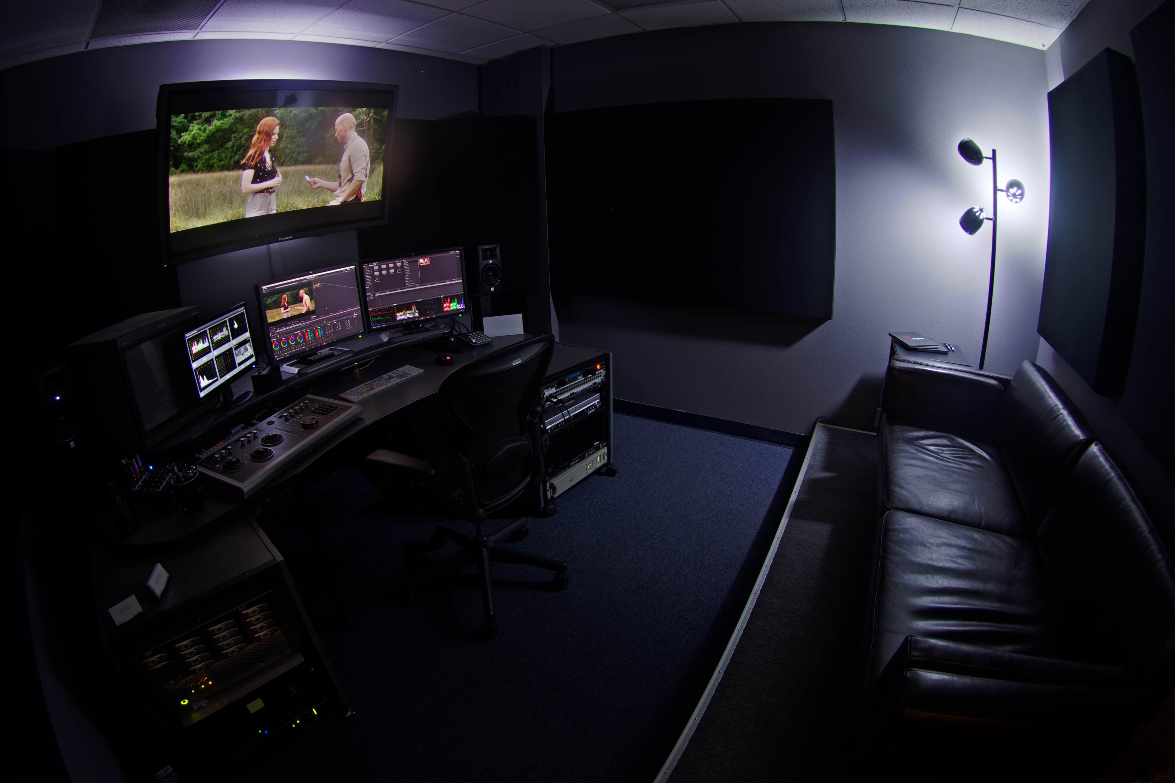 Color grading, audio mixing, post production finishing